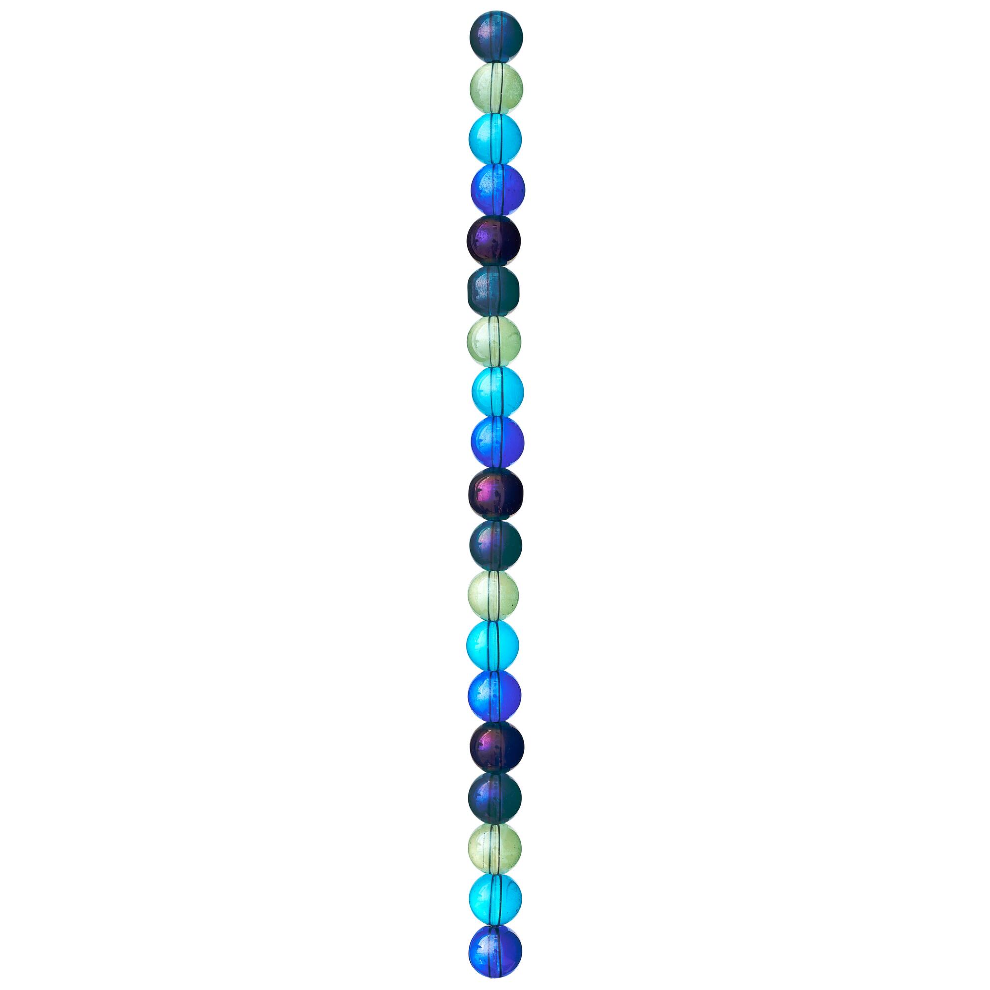 Sea Breeze Glass Round Beads, 10mm by Bead Landing™